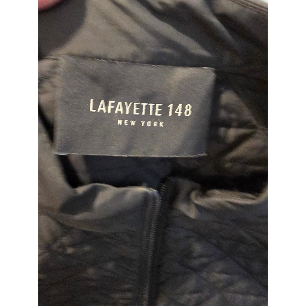 Lafayette 148 New‎ York Quilted Jacket M Black - Picture 6 of 8